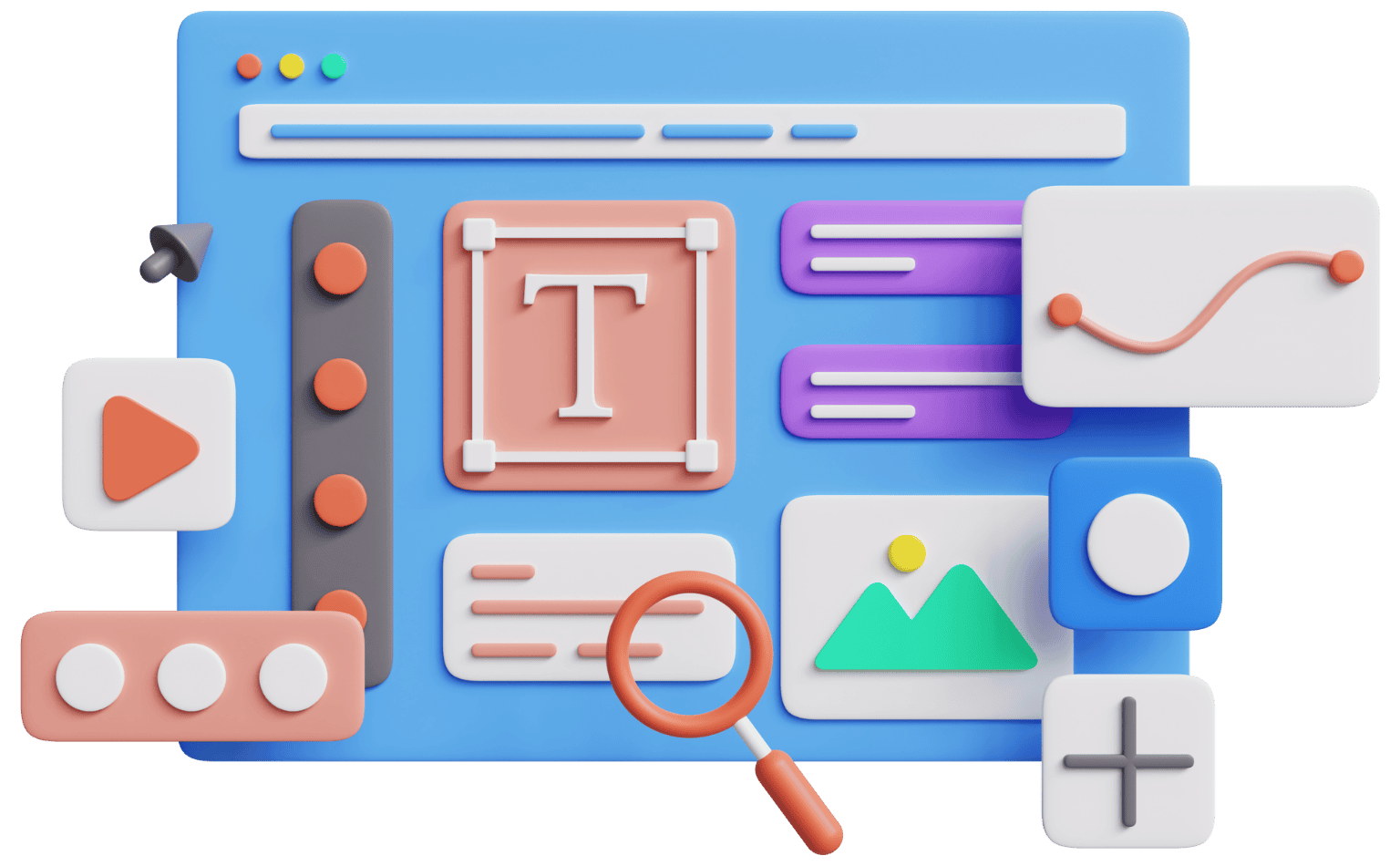 3d Web Design Illustration