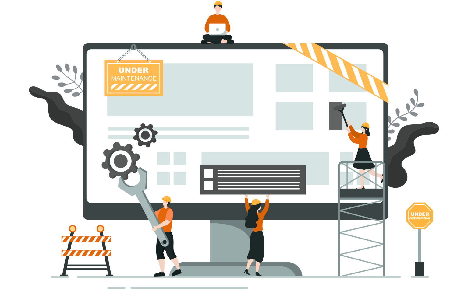 Website Maintenance Illustration